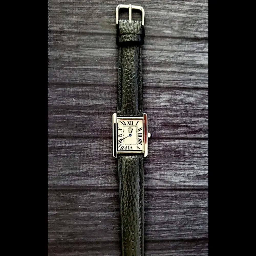 Gorgeous Pierre Lucerne Swiss Inspired Mens‎ Tank Watch Blk